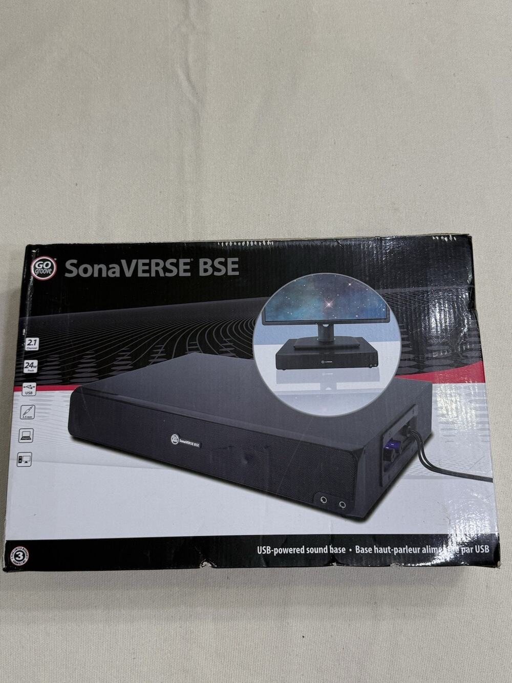 GoGroove Monitor Riser with Speakers SonaVERSE BSE 3.1"